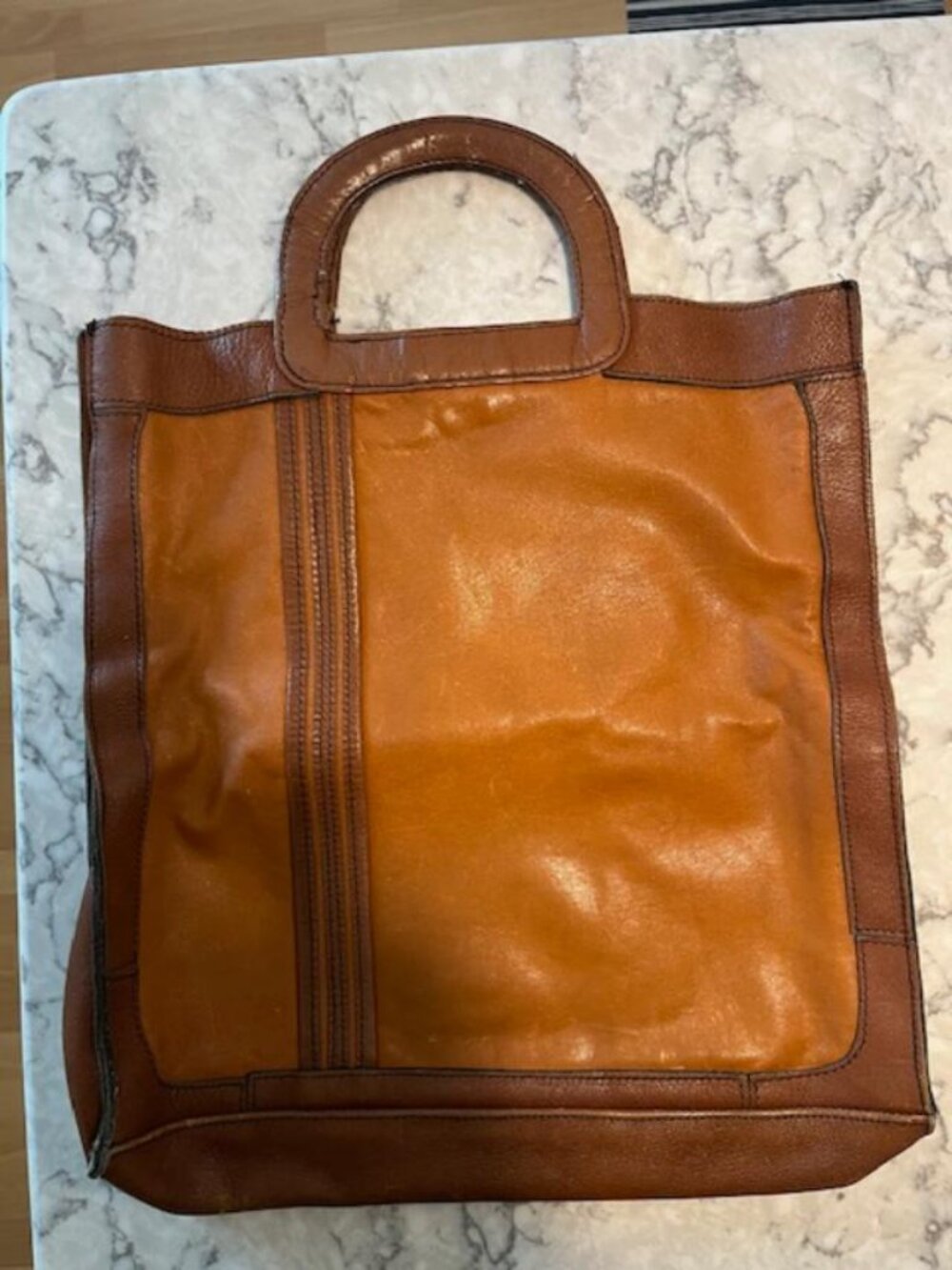 UNISEX Fine Quality Soft Leather Executive Tote Bag/Handcrafted/Inner Pocket - Picture 2 of 7